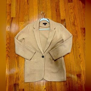 J. Crew Cecile Sweater Blazer. Camel. One button.